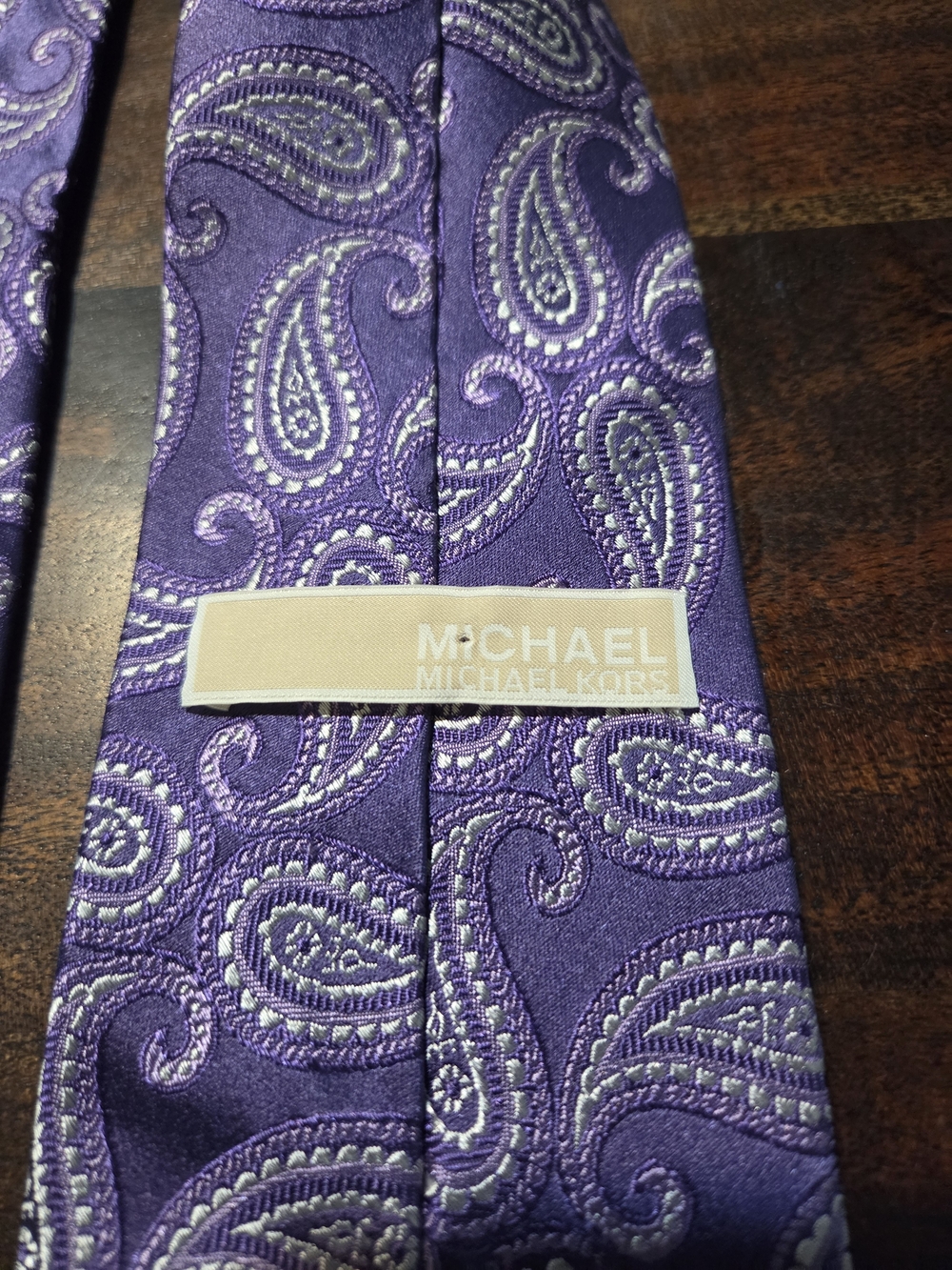 Michael Michael Kors Men's Purple Paisley Tie 100% Silk